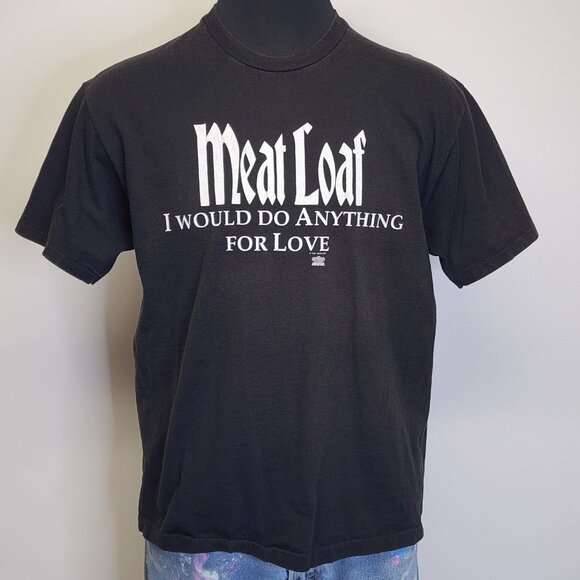 True Vintage 1993 Meat Loaf XL I Would Do Anything For Love 2-Sided T-Shirt HTF - Picture 2 of 9